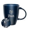 Rico Industries NFL Football Chicago Bears Sunburst Navy 18oz Laser Engraved Ceramic Lustre Mug view 1