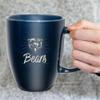 Rico Industries NFL Football Chicago Bears Sunburst Navy 18oz Laser Engraved Ceramic Lustre Mug view 3