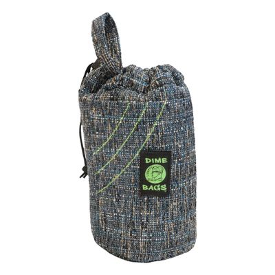 DIME BAGS - Drawstring Tube, Padded Bag, 5 Compartments, w/Carabiner Loop, Convenient, Durable (Glass, 10")
