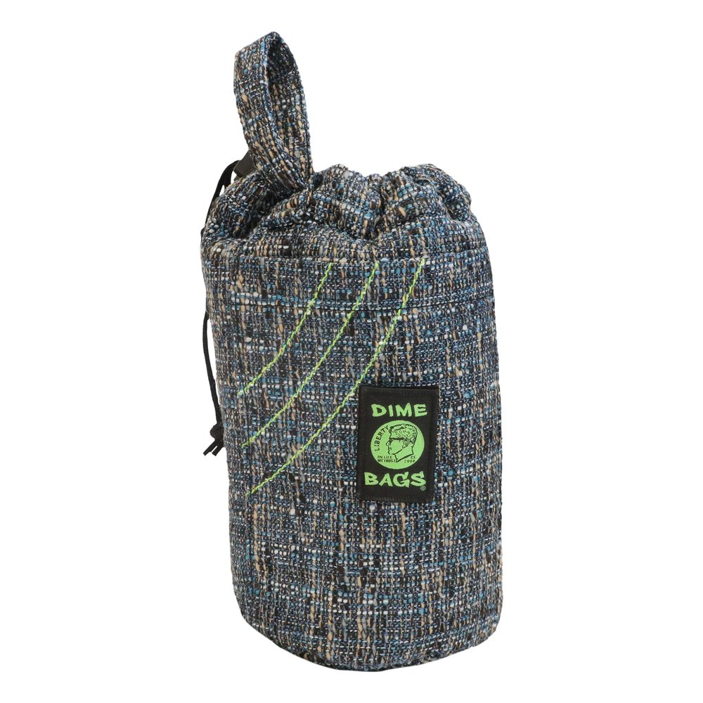 DIME BAGS - Drawstring Tube, Padded Bag, 5 Compartments, w/Carabiner Loop, Convenient, Durable (Glass, 10")