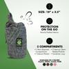 DIME BAGS - Drawstring Tube, Padded Bag, 5 Compartments, w/Carabiner Loop, Convenient, Durable (Glass, 10") view 4