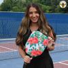 BeeJos Hawaiian Collection: Premium Slip-On Pickleball Paddle Cover-Fits Standard Size Paddles-Zipperless (Paddle not Included) (Red Flowers) view 4