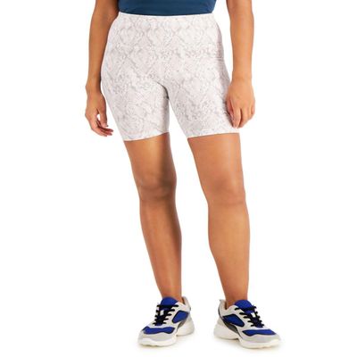 INC International Concepts Womens Snakeskin-Print Bike Shorts, Snake, XX-Large