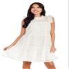 Mud Pie Women's Lula Eyelet Dress Wh-M; Medium view 2