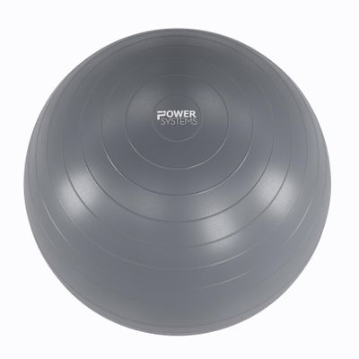 Power Systems Versa Ball Pro Stability Ball - Large Gym, Chair or Birthing Ball (Gray, 65cm)