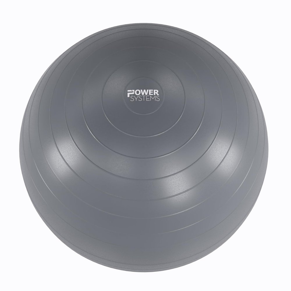 Power Systems Versa Ball Pro Stability Ball - Large Gym, Chair or Birthing Ball (Gray, 65cm)