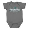 Xtreme Apparrel Football Field Map Kids Bodysuit for Philadelphia Fans (Charcoal, 6M) view 1