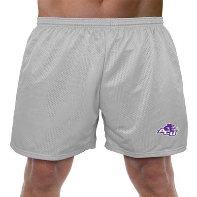 Campus Lab Abilene Christian University Primary Mark Men's Adult Athletic Gym Shorts 7" Inseam, Silver, Large
