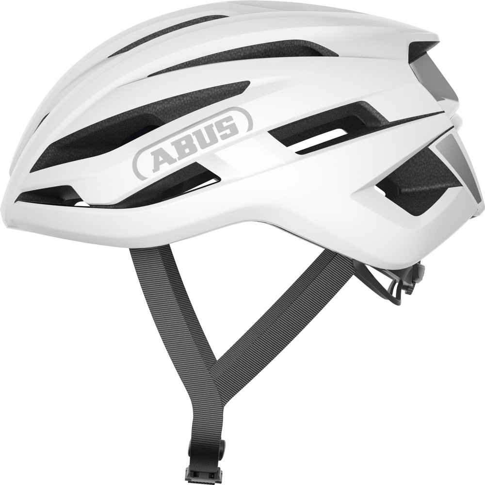 ABUS Stormchaser Bike Helmet | Road Cycling, Cyclocross and Gravel Biking Lightweight Helmet (White, Large)