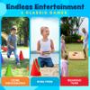 3-in-1 Carnival Games Set: 35-Piece Ring Toss Game for Kids with Cornhole Bean Bags, Cones, Whistles, Rings - Childrens Indoor/Outdoor Activities Toys for Yard, Lawn, Toddler Birthday Party view 2