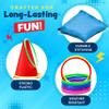 3-in-1 Carnival Games Set: 35-Piece Ring Toss Game for Kids with Cornhole Bean Bags, Cones, Whistles, Rings - Childrens Indoor/Outdoor Activities Toys for Yard, Lawn, Toddler Birthday Party view 4