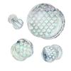Pierced Owl Pyrex Glass Iridescent Mermaid Scales Double Flared Plugs, Sold as a Pair (16mm (5/8")) view 4