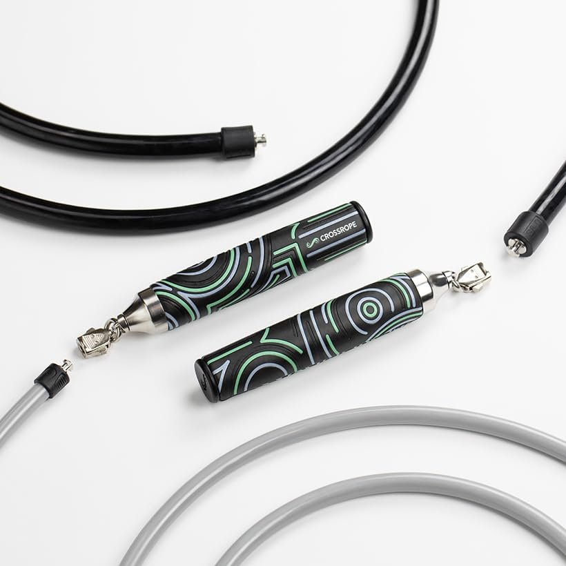 Crossrope Get Strong Set - Weighted Jump Ropes for Strength Training - Improve Power and Endurance in a Fun Jump Rope Workout - Small