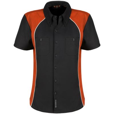 BIKER WEAR USA Short Sleeve Button Down/Collar Work Shirts for Women