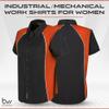 BIKER WEAR USA Short Sleeve Button Down/Collar Work Shirts for Women view 2
