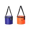 Bait Bucket Camping Folding Fishing Bucket with Shoulder Strap Lightweight Bucket Fishing Bucket Waterproof Lightweight Bucket Minnow Bucket (Color : Orange) view 3