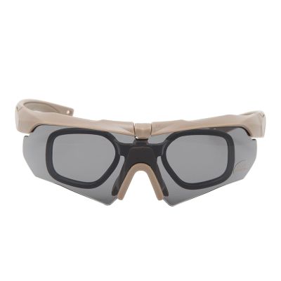 Honio Glasses Windproof HD Cycling Glasses (Khaki)