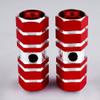 1 Pair Aluminum Alloy Bike Axle Pedals Stunt Pedals Anti-Slip Rear Feet Pedals Foot Stunt Pegs Cycling Accessories for Bikes Passengers Red Reliable Attractive Processing view 2