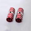 1 Pair Aluminum Alloy Bike Axle Pedals Stunt Pedals Anti-Slip Rear Feet Pedals Foot Stunt Pegs Cycling Accessories for Bikes Passengers Red Reliable Attractive Processing view 3