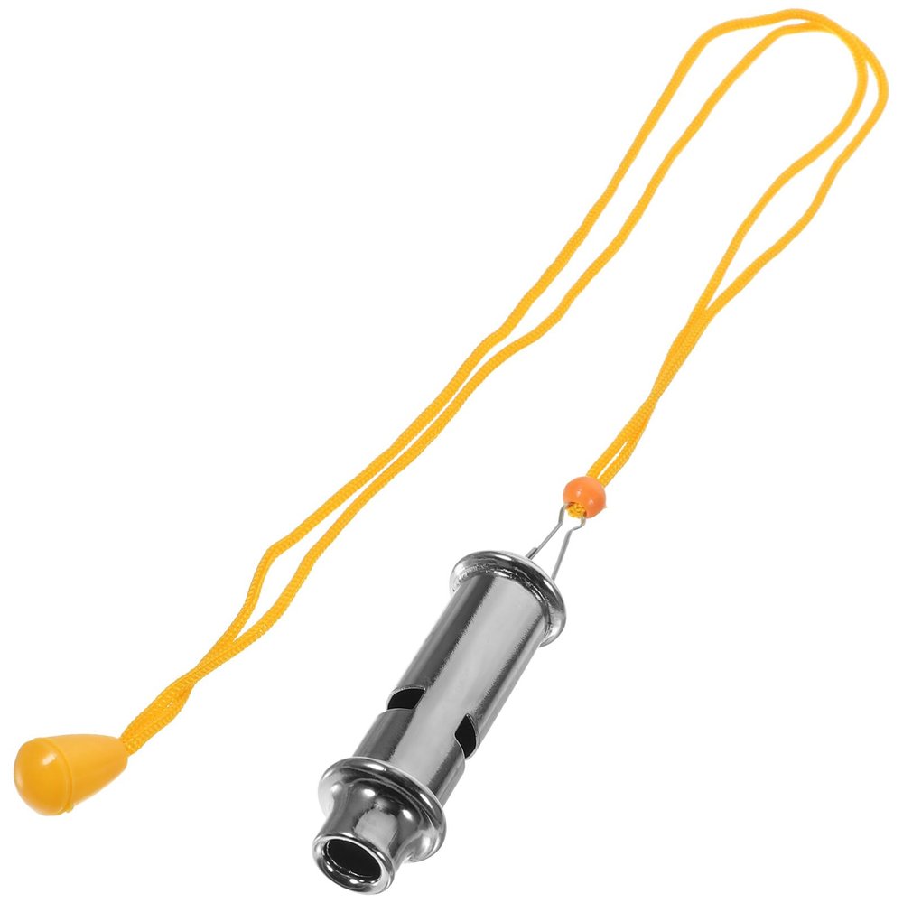 ibasenice Stainless Steel Emergency Whistle with Lanyard for Outdoor Activities Lightweight and Compact Design for Camping Hiking and Training Use