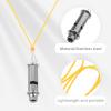 ibasenice Stainless Steel Emergency Whistle with Lanyard for Outdoor Activities Lightweight and Compact Design for Camping Hiking and Training Use view 3