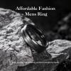 King Will Tungsten Carbide Wedding Band for Men Women-6mm Width in Black with Grooved Center Wedding Ring Suitable Suitable for Work, Gym Comfort Fit Size 14 view 3