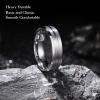 King Will Tungsten Carbide Wedding Band for Men Women-6mm Sliver with Grooved Center Wedding Ring Matte Finished Suitable for Work, Gym Comfort Fit Size 7 view 2