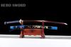 HERO SWORD-Beautiful Flower Katana Real Combat Sharp Damascus Steel Samurai Katana Sword Combat Ready Full Tang Blade Sword,Blue Black,Cool Weapon for Mens Women Best Gift/Home Decoration view 3
