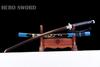HERO SWORD-Beautiful Flower Katana Real Combat Sharp Damascus Steel Samurai Katana Sword Combat Ready Full Tang Blade Sword,Blue Black,Cool Weapon for Mens Women Best Gift/Home Decoration view 4