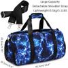 Sports Duffle Bag for Boys Gymnastic Dance Bags with Wet Pocket Shoes Compartment Lightning Travel Duffel for Boys view 3