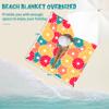 Aroveea Beach Blanket Waterproof Sandproof 1-7 Adult Oversized 78 ''  81 '' Lightweight Durable Compact Sand Free Beach Mat for Travel Camping Hiking Picnic Blanket Extra Large view 2