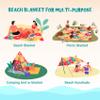 Aroveea Beach Blanket Waterproof Sandproof 1-7 Adult Oversized 78 ''  81 '' Lightweight Durable Compact Sand Free Beach Mat for Travel Camping Hiking Picnic Blanket Extra Large view 3