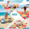 Aroveea Beach Blanket Waterproof Sandproof 1-7 Adult Oversized 78 ''  81 '' Lightweight Durable Compact Sand Free Beach Mat for Travel Camping Hiking Picnic Blanket Extra Large view 4