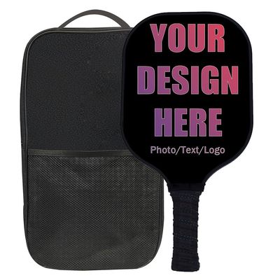 KOALEIU Custom Graphite Pickleballs Paddle Set, Personalized Any Photo Text Logo, Perfect First Paddle for Novice, Black