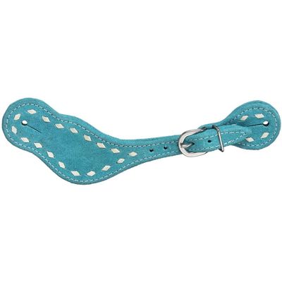 Tough 1 Buckstitch Suede Spur Strap Turquoise