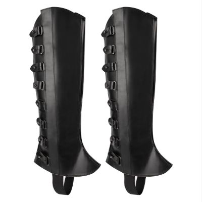 FORNYIN Black Costume Boot Cover, Men's Women's Halloween Pirate Shoe Cover