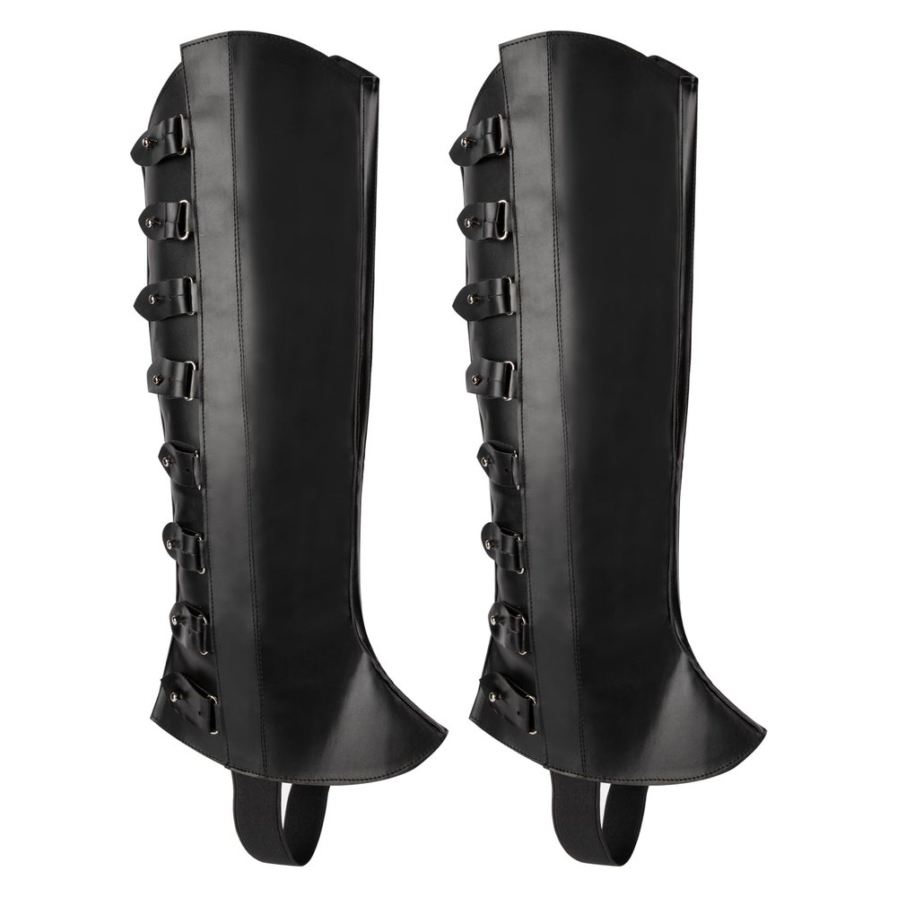 FORNYIN Black Costume Boot Cover, Men's Women's Halloween Pirate Shoe Cover