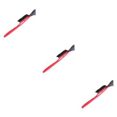 FAVOMOTO 3pcs Car Snow Shovel Handle De-ice Scraper and Snow Brush for Easy Removal of Ice and from Windshield Roof and Mirrors Random Color