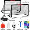 VAVOSPORT Soccer Goal, 2 of 6'x4' Kids Soccer Goals for Backyard Set, Portable Pop Up Soccer Net, Practice Soccer Training Equipment with Ball, Cones for Toddler,Youth Sports Outdoor Games Yard Play view 2