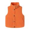 Mud Kingdom Little Boys Puffer Vest Solid Stand Collar Sleeveless Jacket Winter with Slant Pockets Orange 5T view 1