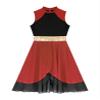 Xnihocha Womens Worship Dance Color Block Tunic Sleeveless Irregular Hem Lyrical Liturgical Praise Dance Dress Red&Black Large view 4