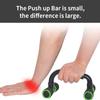 KouRy Push Up Bars Strength Training, with Foam Grip and Non-Slip Handles Structure - for Perfect Floor Home Exercise, Gym and Press Fitness  Weight Power Workout Equipment for Men, Women, Kids (Gree view 2