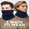 Buauty Navy Neck Warmer Winter Neck Gaiters for Men Women Fleece Cold Weather Gear for Ski Gator Nose Mouth Face Ear Mask Warm Thermal Chunky Scarf Snowboard Snowmobile Hunting Motorcycle Outdoor view 4