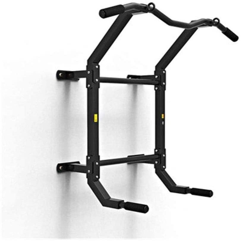 KouRy Wall Mounted Pull Up Bar/Chin Up bar,Dip Station for Indoor Home Gym Workout,Multifunctional Pull-Up Bar (Black)