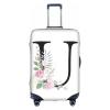 HAUYE Flower Letter U White Luggage Cover Elastic Washable Stretch Suitcase Protector Anti-Scratch Travel Suitcase Cover for Kid and Adult M (22-24 inch suitcase) view 1