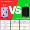 HAUYE Flower Letter O Purple Luggage Cover Elastic Washable Stretch Suitcase Protector Anti-Scratch Travel Suitcase Cover for Kid and Adult S (18-21 inch suitcase) view 3