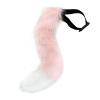 Moyubath Cat Wolf Fox Faux Fur Furry Tail for Cosplay Halloween Fancy Party Costume Accessories Pink view 1