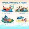 Aroveea Beach Blanket Waterproof Sandproof 1-7 Adult Oversized 78 ''  81 '' Lightweight Durable Compact Sand Free Beach Mat for Travel Camping Hiking Picnic Blanket Extra Large view 4