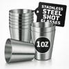 15 Pcs Stainless Steel Shot Glasses - 30ml (1oz) Tiny Metal Shot Glasses, Lightweight and Easy to Store & Clean, Durable Metal Shots for Parties, Hiking, Travels, Compact for Picnics & Espresso Breaks view 1
