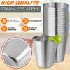 15 Pcs Stainless Steel Shot Glasses - 30ml (1oz) Tiny Metal Shot Glasses, Lightweight and Easy to Store & Clean, Durable Metal Shots for Parties, Hiking, Travels, Compact for Picnics & Espresso Breaks view 3